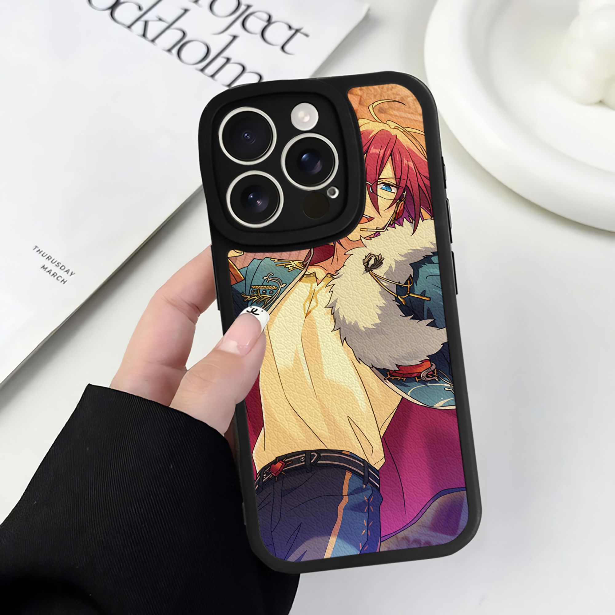 （画像用） あんさんぶるスターズ! Ensemble Stars 【iPhone 16シリーズ対応】シリコンスマホケース（レザー調） 材質：シリコン